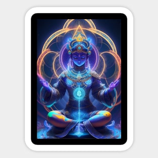 Mystical Meditation - AI Art Sticker